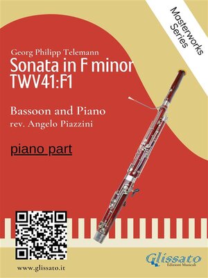 cover image of (piano part) Sonata in F minor--Bassoon and Piano